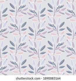 Abstract beautiful vector leaves seamless pattern