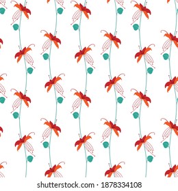 Abstract beautiful vector seamless flowers