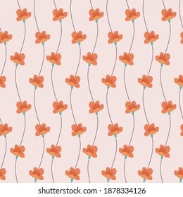 Abstract beautiful vector seamless flowers