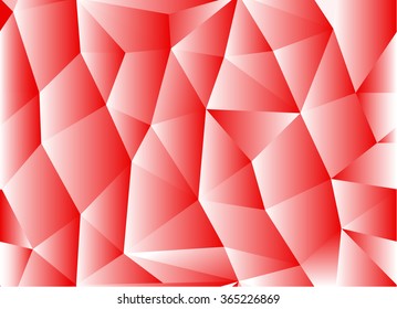 Abstract beautiful vector seamless pattern with white-red polygons
