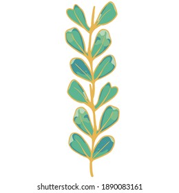 Resumen de hermosas flores y ramas vectoriales pequeñas