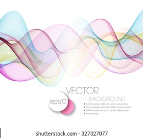 Abstract Beautiful waved lines Background.  Vector Illustration