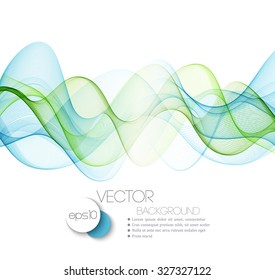 Abstract Beautiful waved lines Background.  Vector Illustration