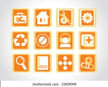 abstract beautiful web glassy logo set