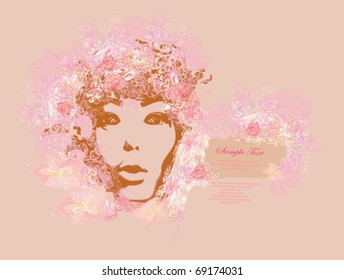 Abstract Beautiful Woman portrait