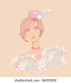 Abstract Beautiful Woman portrait