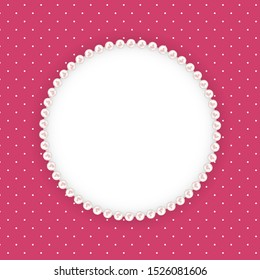 Abstract Beautuful Background with Pearl Frame. Vector Illustration EPS10