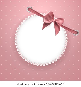 Abstract Beautuful Background with Pearl Frame. Vector Illustration EPS10