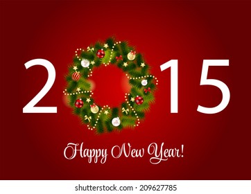 Abstract Beauty 2015 New Year Background. Vector Illustration 
