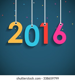 Abstract Beauty 2016 New Year Background. Vector Illustration. EPS10