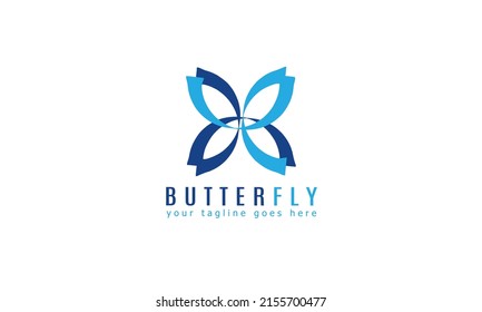 Abstract beauty butterfly logo design template
