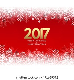 Abstract Beauty Christmas and 2017 New Year Background. Vector Illustration. EPS10