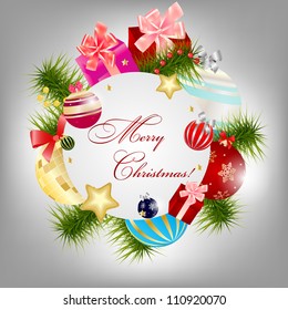 Abstract beauty Christmas and New Year background. Vector illustration
