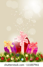Abstract beauty Christmas and New Year background. Vector illustration