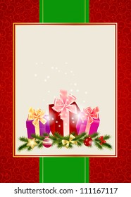 Abstract beauty Christmas and New Year invitation background. Vector illustration
