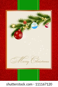 Abstract beauty Christmas and New Year invitation background. Vector illustration