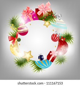 Abstract beauty Christmas and New Year background. Vector illustration