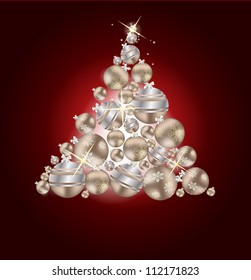 Abstract beauty Christmas and New Year background. vector illustration