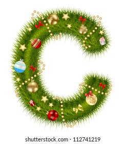 Abstract beauty Christmas and New Year abc. vector  illustration