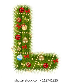 Abstract beauty Christmas and New Year abc. vector  illustration