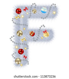 Abstract beauty Christmas and New Year abc. vector  illustration