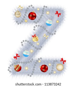 Abstract beauty Christmas and New Year abc. vector  illustration