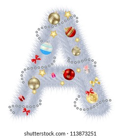 Abstract beauty Christmas and New Year abc. vector  illustration