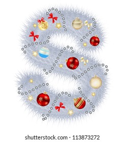Abstract beauty Christmas and New Year abc. vector  illustration