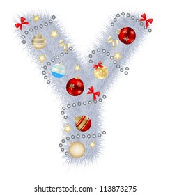 Abstract beauty Christmas and New Year abc. vector  illustration