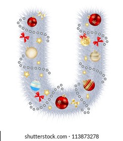 Abstract beauty Christmas and New Year abc. vector  illustration