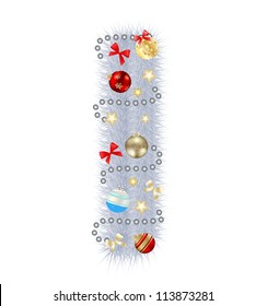 Abstract beauty Christmas and New Year abc. vector  illustration