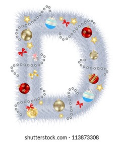 Abstract beauty Christmas and New Year abc. vector  illustration