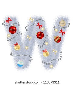 Abstract beauty Christmas and New Year abc. vector  illustration