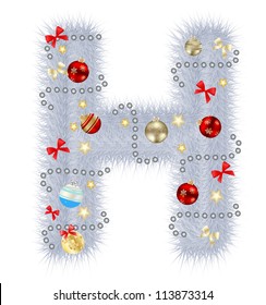 Abstract beauty Christmas and New Year abc. vector  illustration