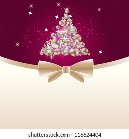 Abstract beauty Christmas and New Year background. vector illustration