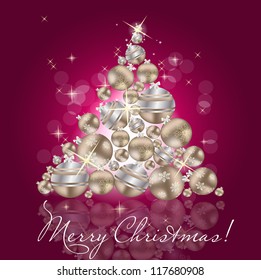 Abstract beauty Christmas and New Year background. vector illustration