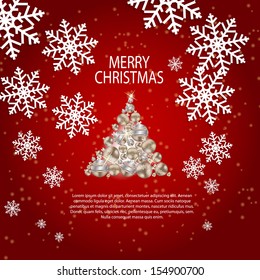 Abstract beauty Christmas and New Year background. vector illustration