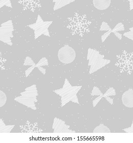 Abstract beauty Christmas and New Year seamless pattern background. vector illustration