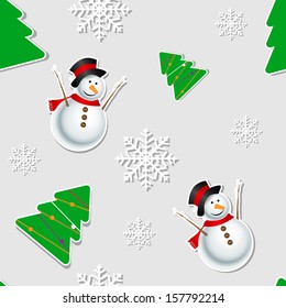 Abstract beauty Christmas and New Year seamless pattern background. vector illustration
