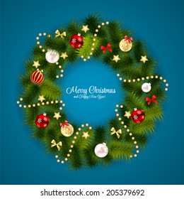 Abstract Beauty Christmas and New Year Background. Vector Illustration 