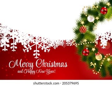 Abstract Beauty Christmas and New Year Background. Vector Illustration 
