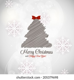 Abstract Beauty Christmas and New Year Background. Vector Illustration 