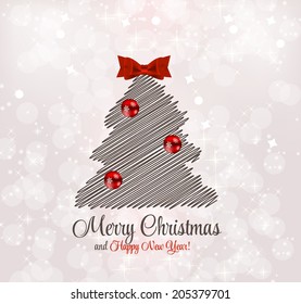 Abstract Beauty Christmas and New Year Background. Vector Illustration 