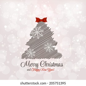 Abstract Beauty Christmas and New Year Background. Vector Illustration 