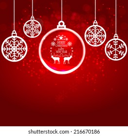 Abstract Beauty Christmas and New Year Background. Vector Illustration. EPS10 