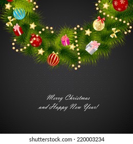 Abstract Beauty Christmas and New Year Background. Vector Illustration. EPS10 