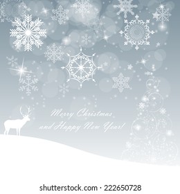 Abstract Beauty Christmas and New Year Background. Vector Illustration. EPS10 