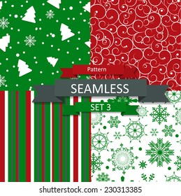 Abstract Beauty Christmas and New Year Seamless Pattern Background. Vector Illustration. EPS10 