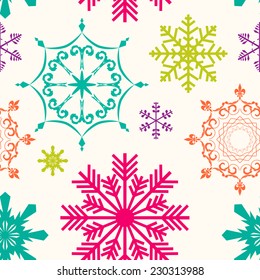 Abstract Beauty Christmas and New Year Seamless Background. Vector Illustration. EPS10 