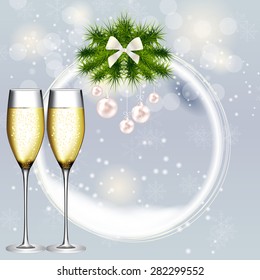 Abstract Beauty Christmas and New Year Background. Vector Illustration. EPS10